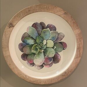 Rustic Wooden Frame with Succulent Art or serving tray